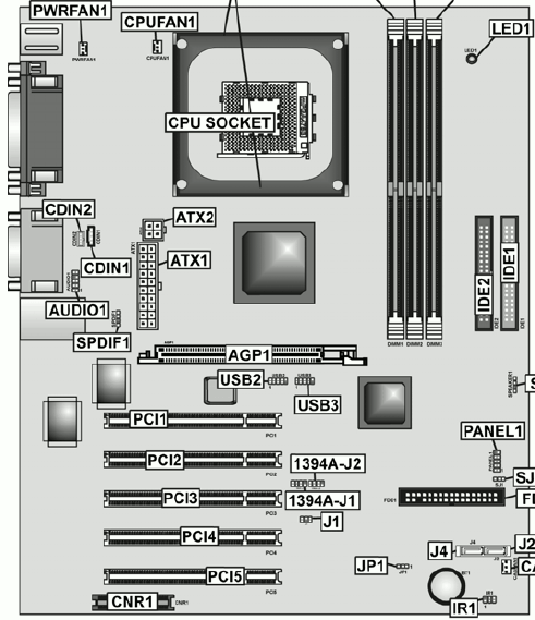 Computer Motherboard Architect Blueprint - Isolated Stock Illustration -  Illustration of computer, construction: 120085914